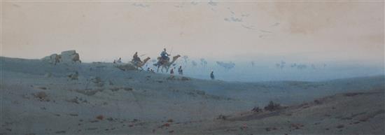 Augustus Osborne Lamplough (1877-1930) A Desert Skyline 8.25 x 22.75in.